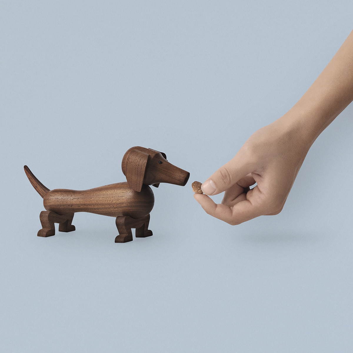 Figura cão de madeira Castanho-escuro-5