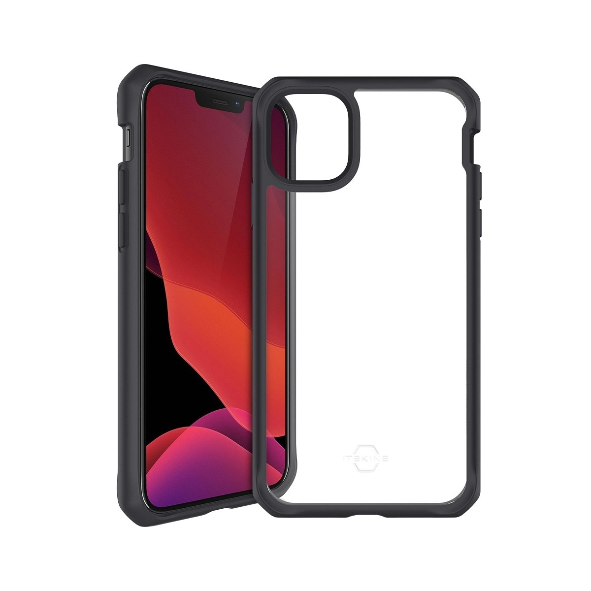 Imagem 0 de Capa Itskins Hybrid Solid iPhone 12 mini - Black Clear