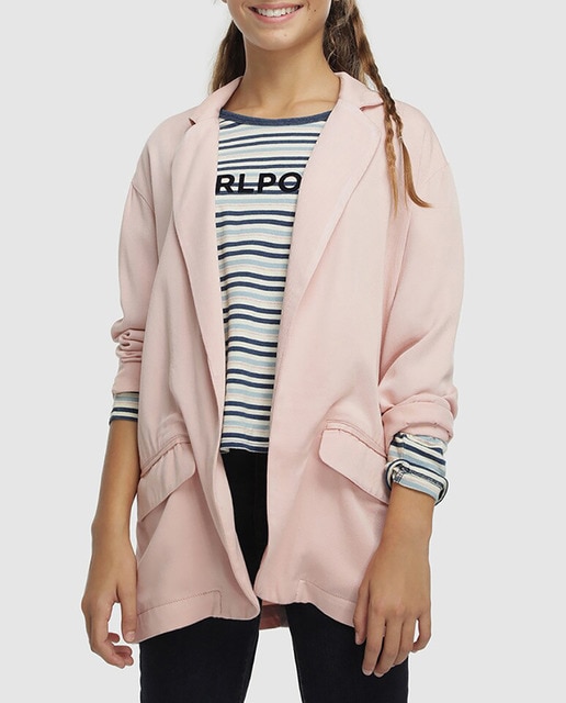 Imagen 0 de Blazer Belle&Rebel fluida en tencel rosa