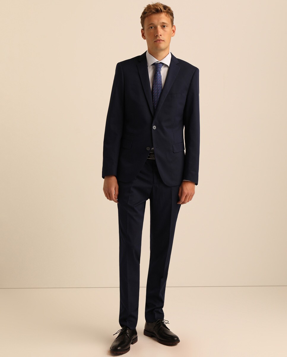 Pantalón Fácil Plancha de traje Easy Wear slim liso azul · Easy Wear · El Corte  Inglés