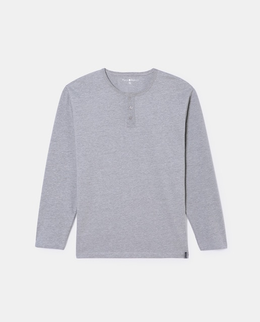 Camiseta de pijama de hombre gris de manga larga · Punto Blanco · El Corte  Inglés