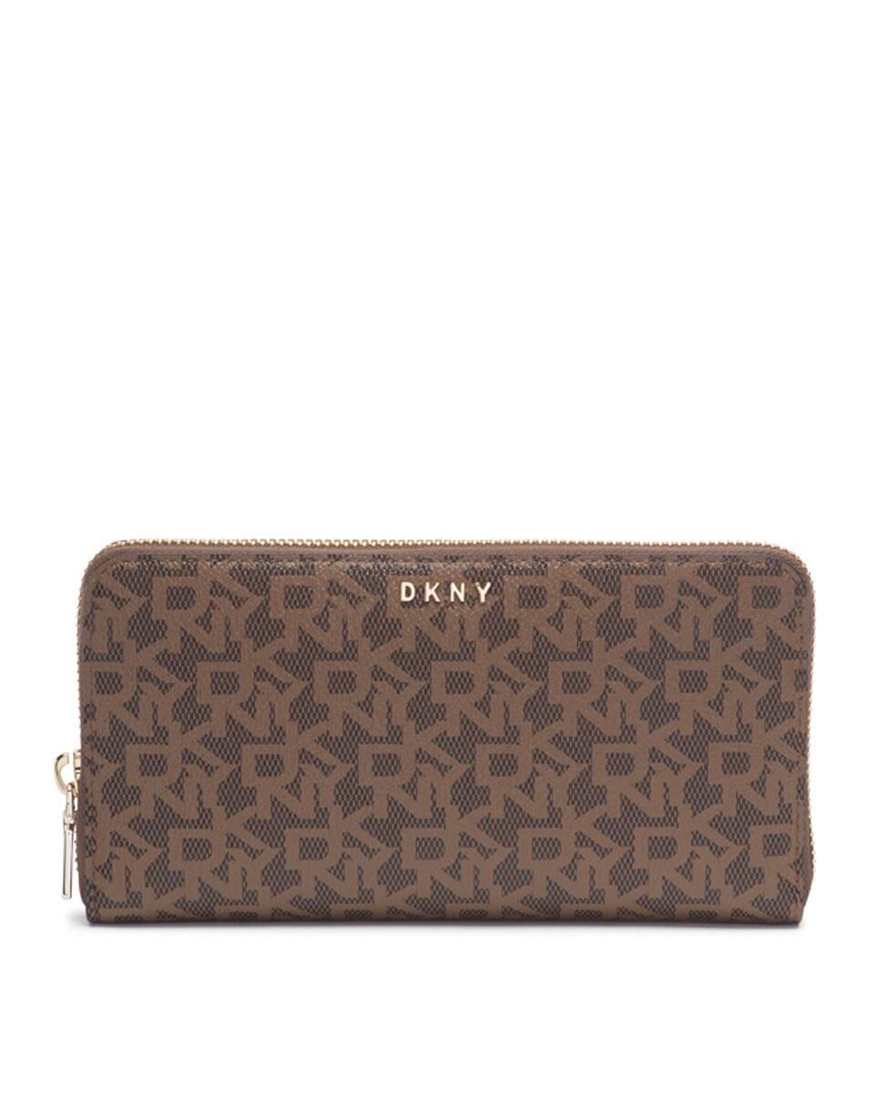 Grand portefeuille DKNY imprimé à fermeture zippé