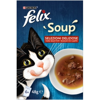 Comida Húmida para Gato Selecção do Campo Pack 6 embalagem 48 g - Felix Soup