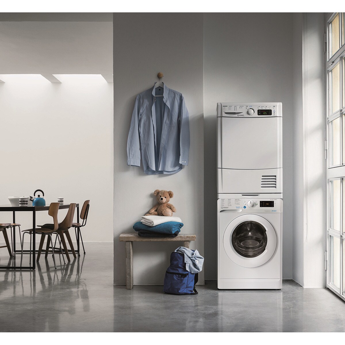 Lavadora secadora Indesit BDE 761483X W de 7 Kg y 1.400 rpm · Hipercor