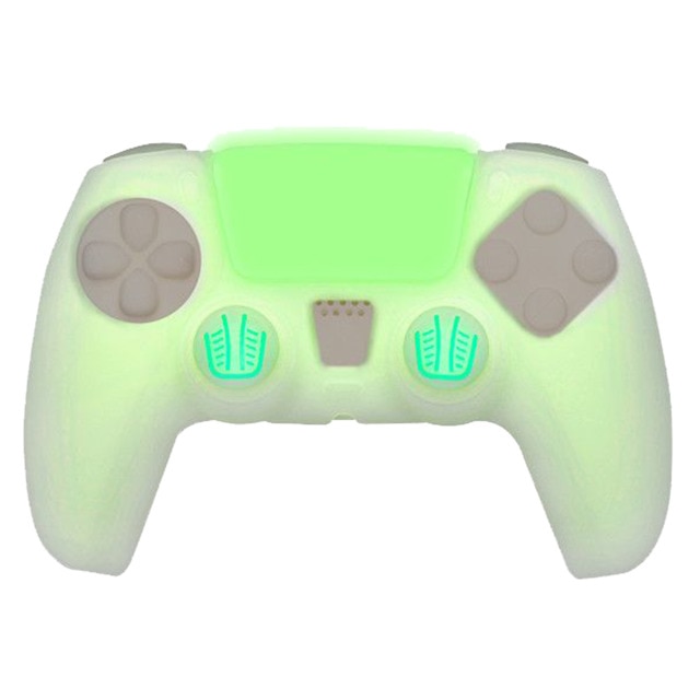 Imagem 0 de Silicone Skin + Grips + Touchpad Sticker Brilho no Escuro para Comando PlayStation 5