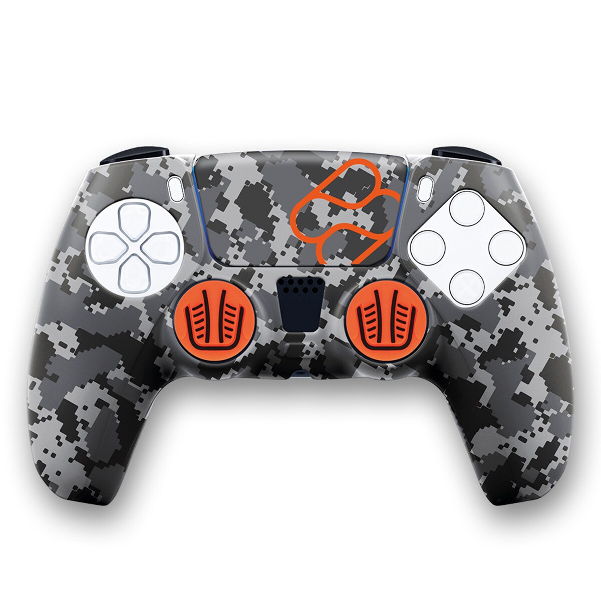 Silicone Skin + Grips + Touchpad Sticker Camo para Comando PS5 1