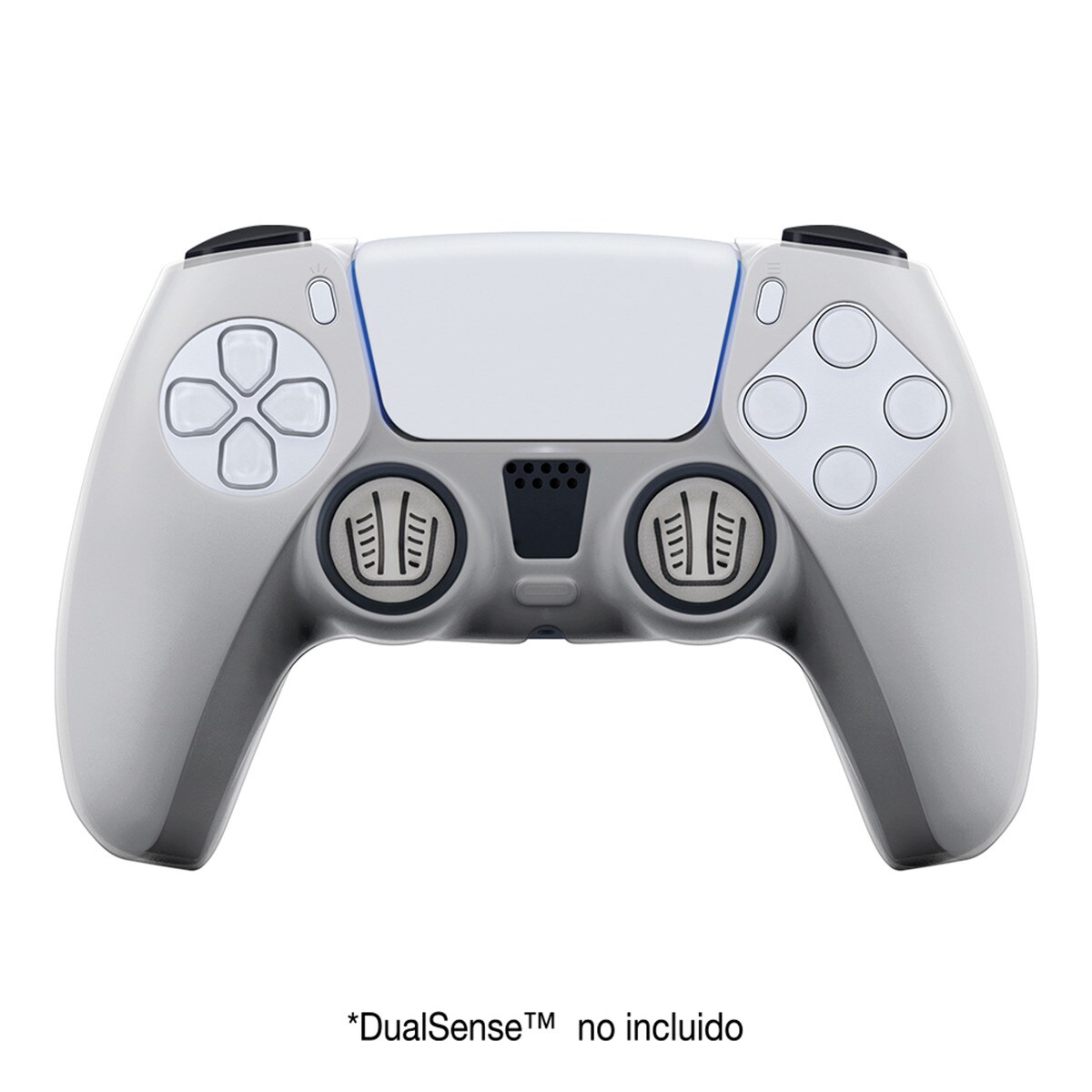 Silicone Skin + Grips + Touchpad Sticker Translúcido para Comando PS5 2
