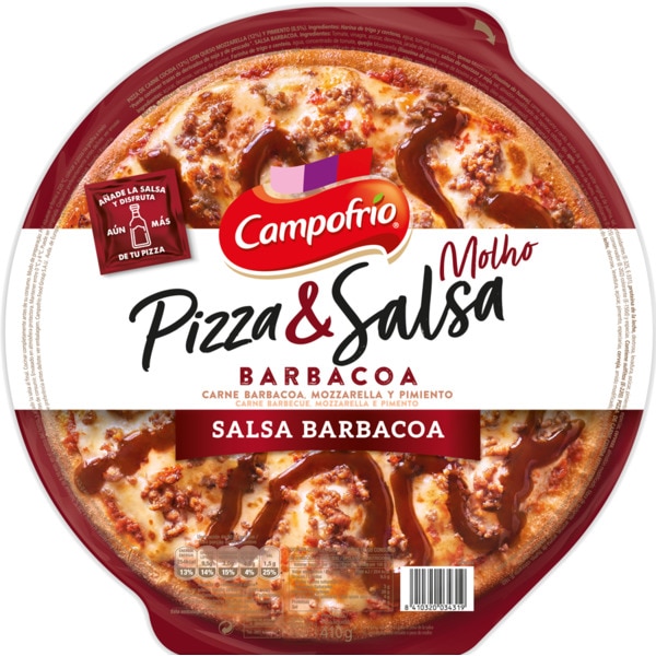 Pizza & Salsa Barbacoa embalagem 410 g
