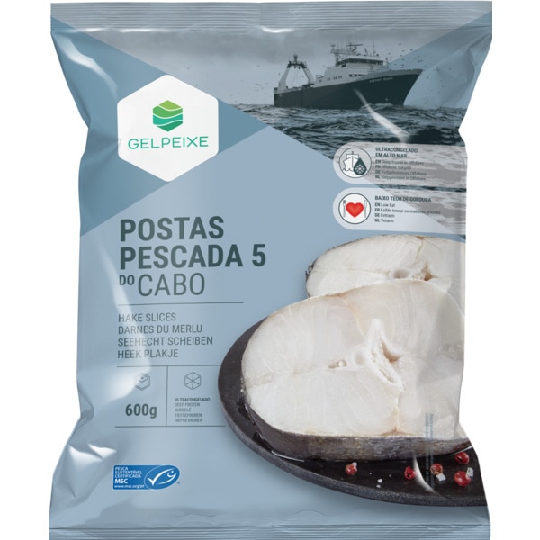 Pescada do Cabo Postas Nº 5 embalagem 600 g