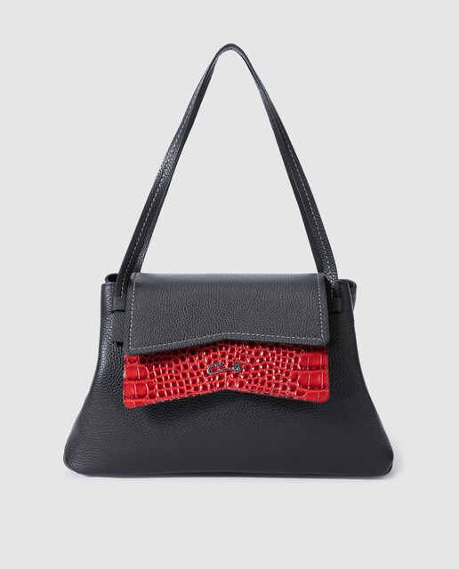 Bolso de mano Cats de piel en negro multisolapas · Cats · El Corte Inglés