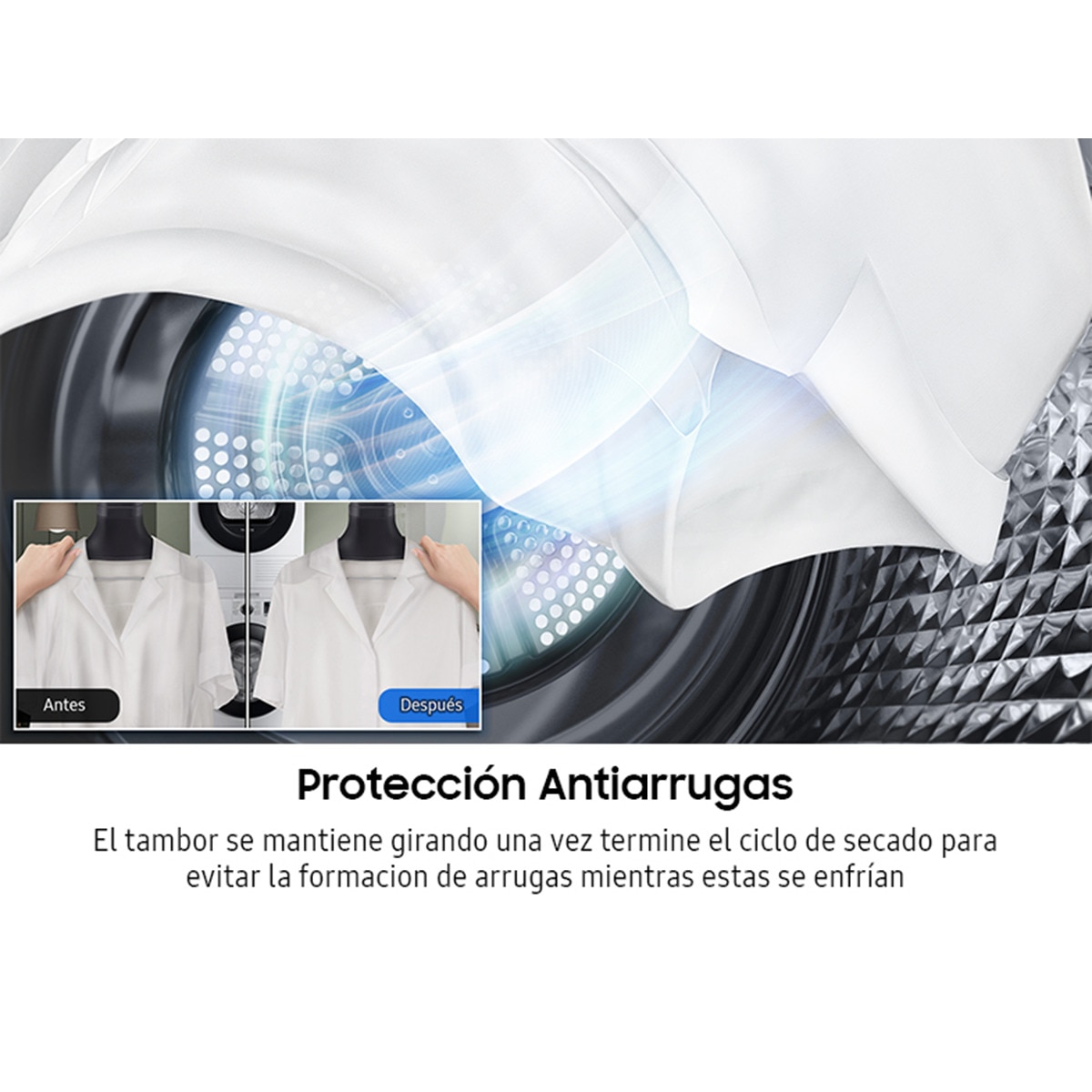 Secadora AI Samsung 9kg Puerta Reversible Clase C Blanca DV90T5240TW/S3 Blanco-7