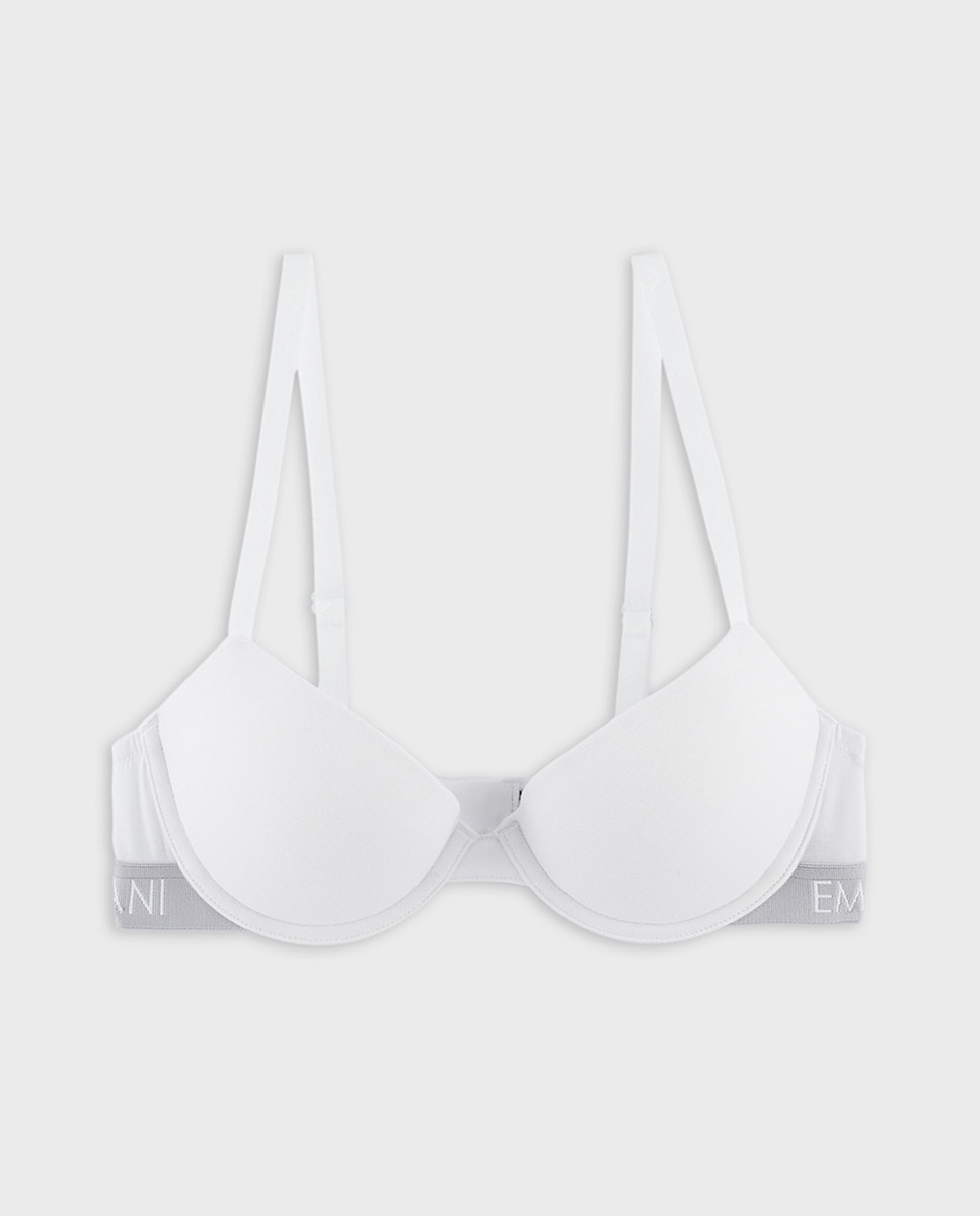 Soutien liso com aro e push-up Branco-3