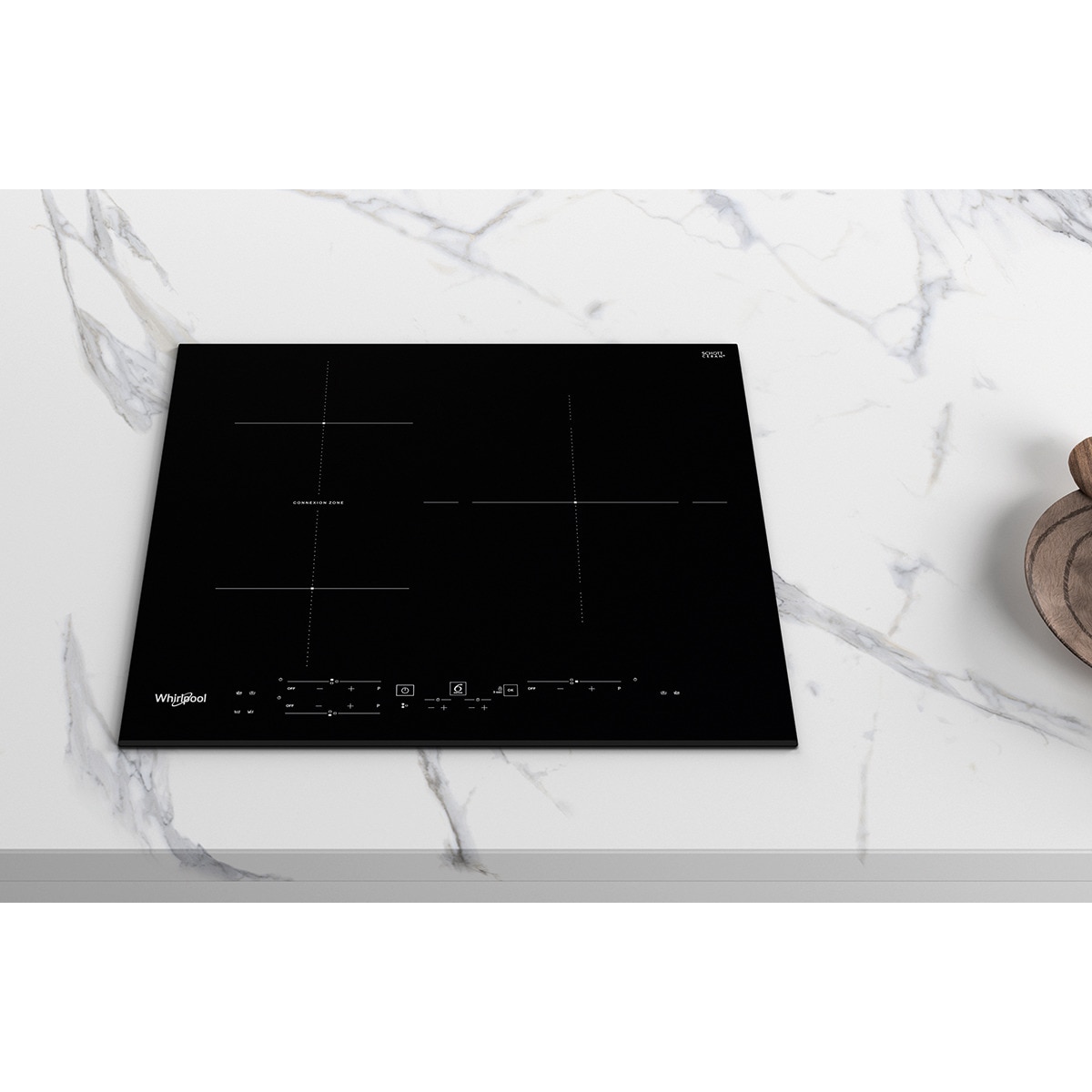 Placa inducción Whirlpool zona de 30 cm - WB B3760 BF Negro-6