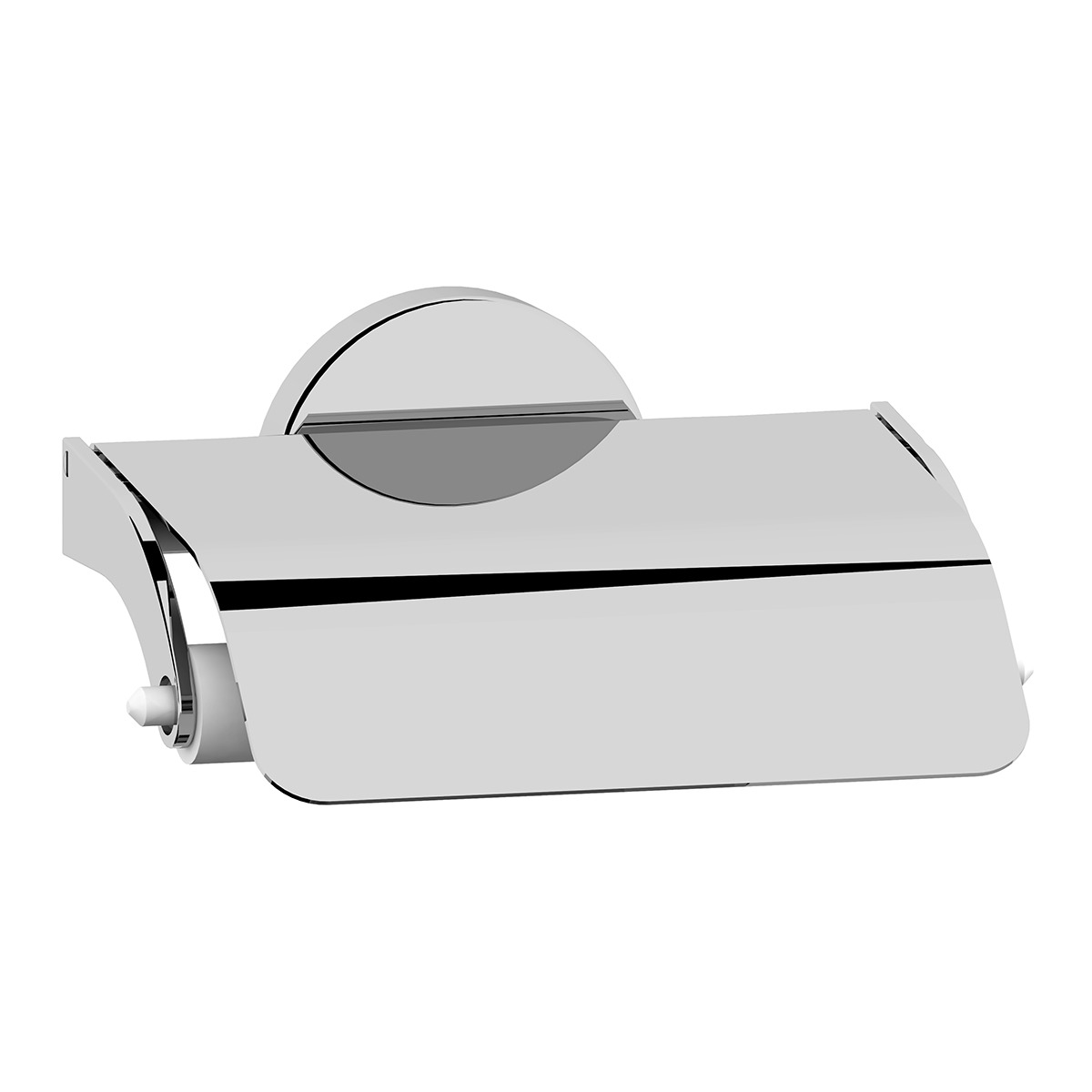 Porta-rolos com tampa Paros Cromo-1