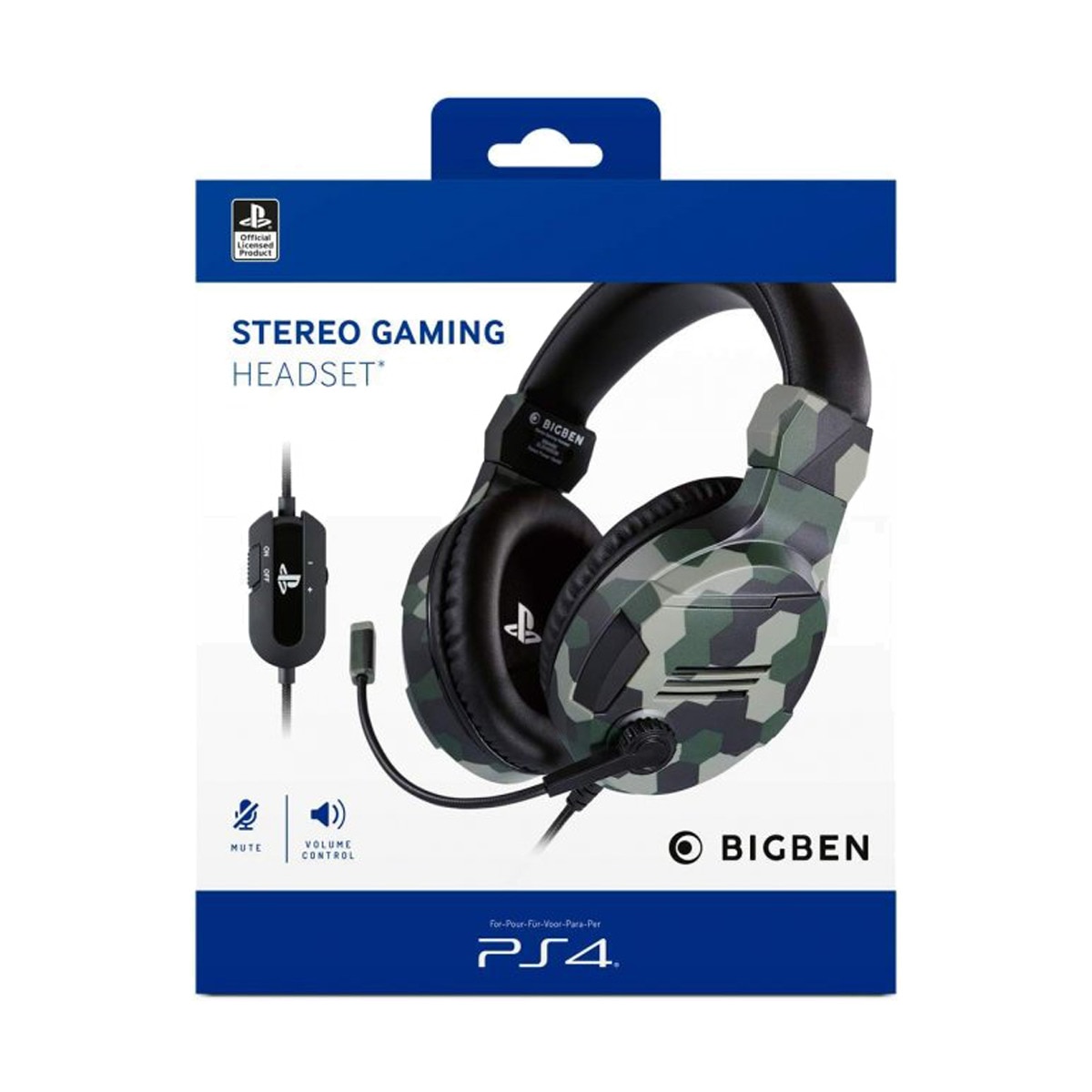 Imagem 0 de Auscultadores Gaming V3 para PlayStation 4 - Camo Green