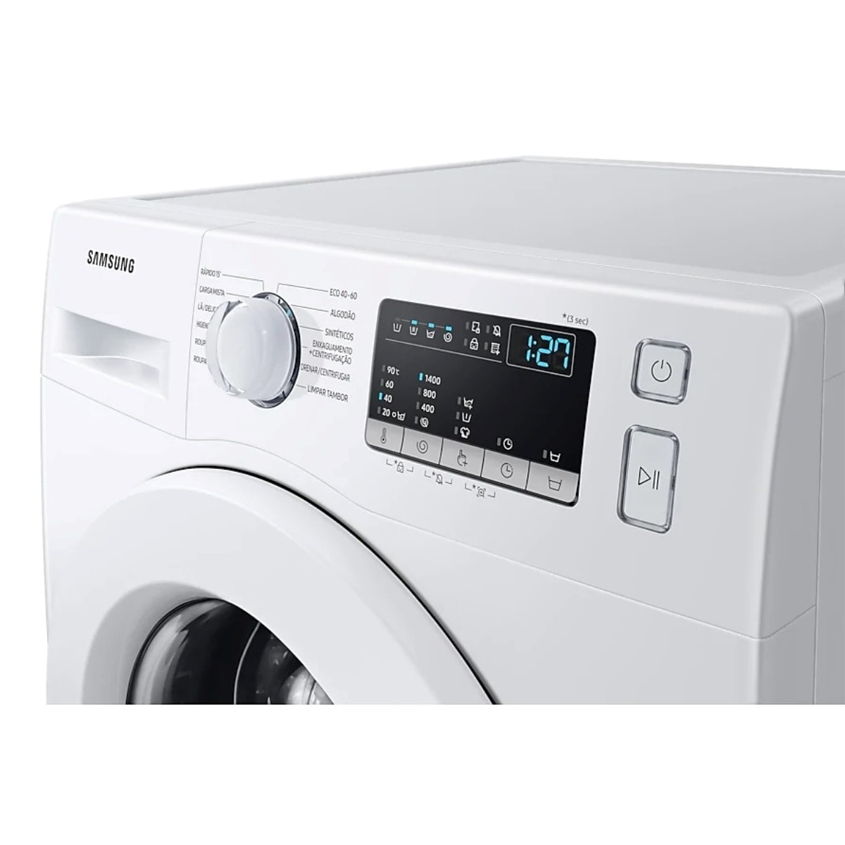Máquina de Lavar Roupa Samsung WW80T4040EE/EP Inverter de Carga Frontal de 8 Kg e 1400 rpm - Branco Branco-4