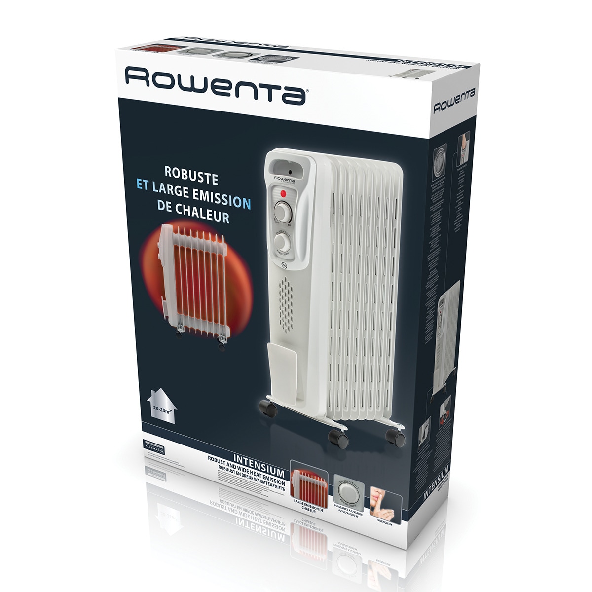 Radiador de aceite Rowenta BU2620 Intensium con 9 elementos Gris claro-7