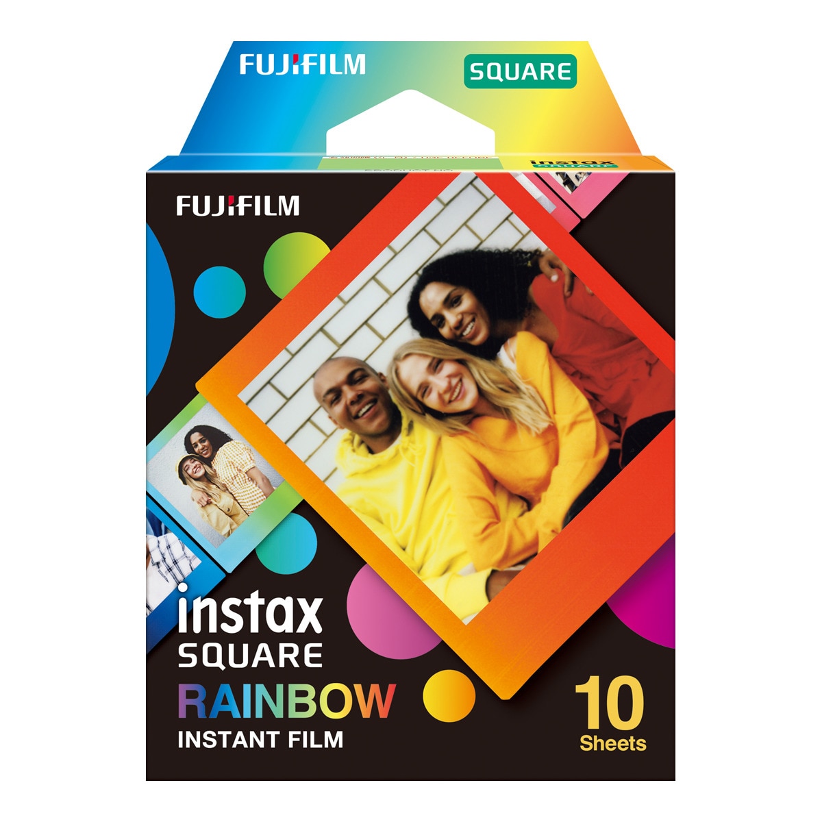 Película instantánea Rainbow Fujifilm para Instax Square 10 fotos Multicolor-1