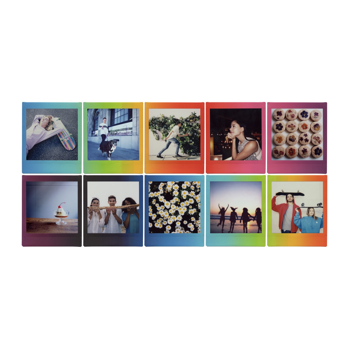 Película instantánea Rainbow Fujifilm para Instax Square 10 fotos Multicolor-3