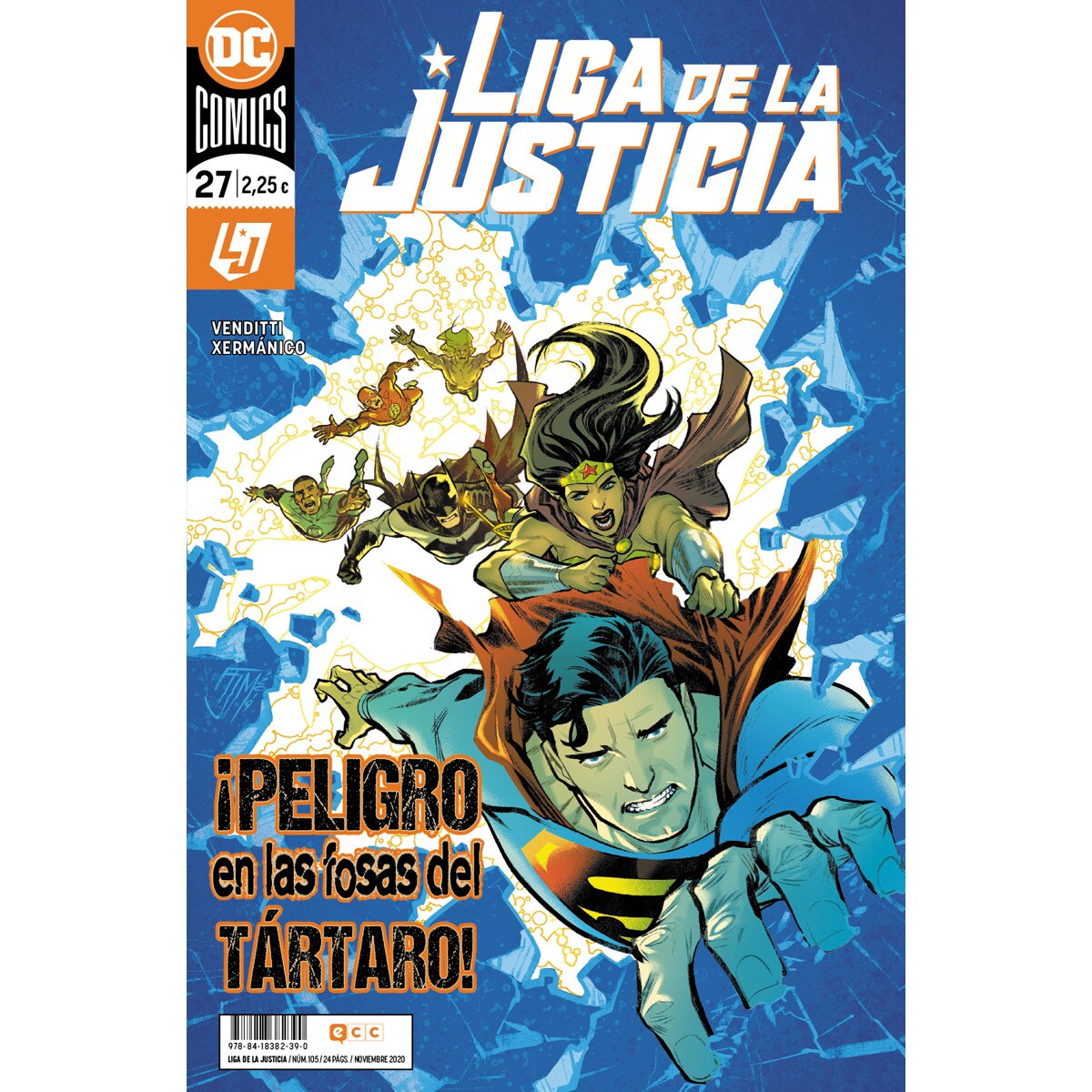 Liga de la Justicia núm. 105/ 27 (Capa mole) 1