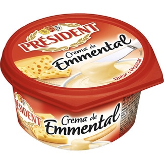 crema francesa emmental para untar o picotear tarrina 125 g - President