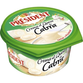 crema francesa al queso de cabra para untar o picotear tarrina 125 g - President