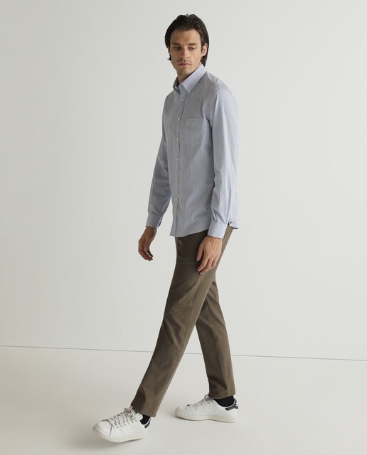 Camisa de hombre regular de rayas azul · Florentino · El Corte Inglés