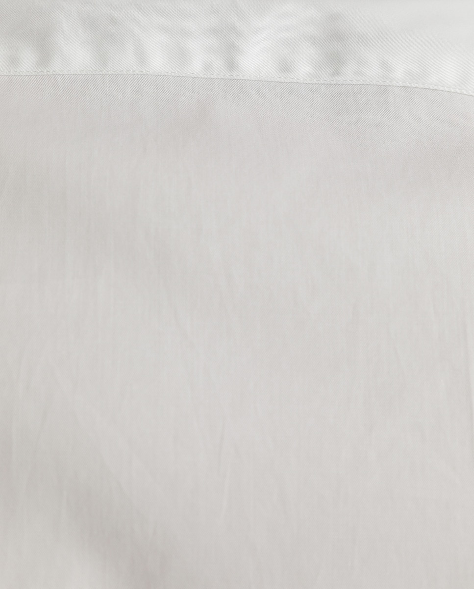 Camisa de homem regular lisa branca Branco-6