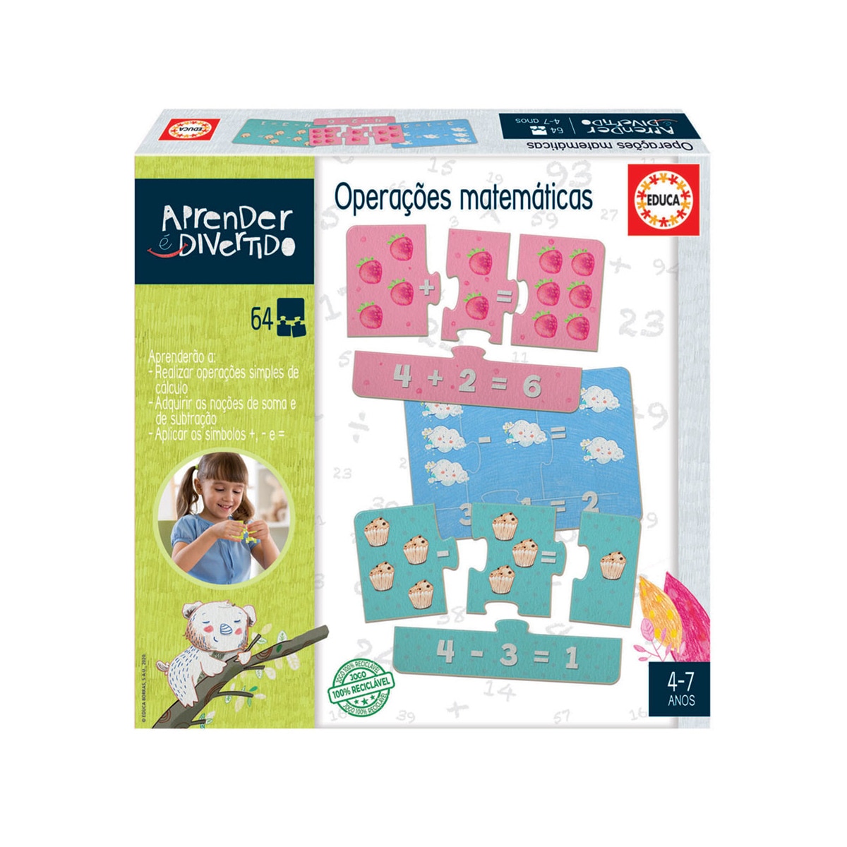 Puzzle Educa Operações Matemáticas 1