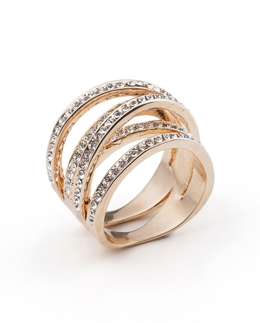 Imagen 0 de Anillo twist bañado oro amarillo