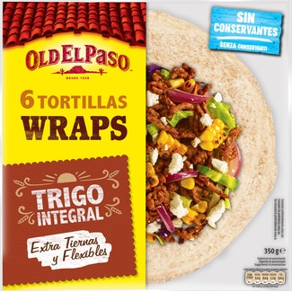 Tortilhas de Trigo Integral 6 Unidades embalagem 350 g - Old El Paso