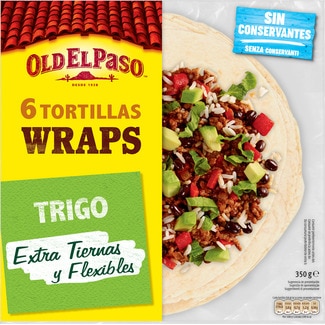 Tortilhas Wraps Pack 6 embalagem 350 g - Old El Paso