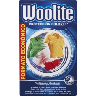 Toalhitas Protecção de Cores embalagem 20 unidades - Woolite