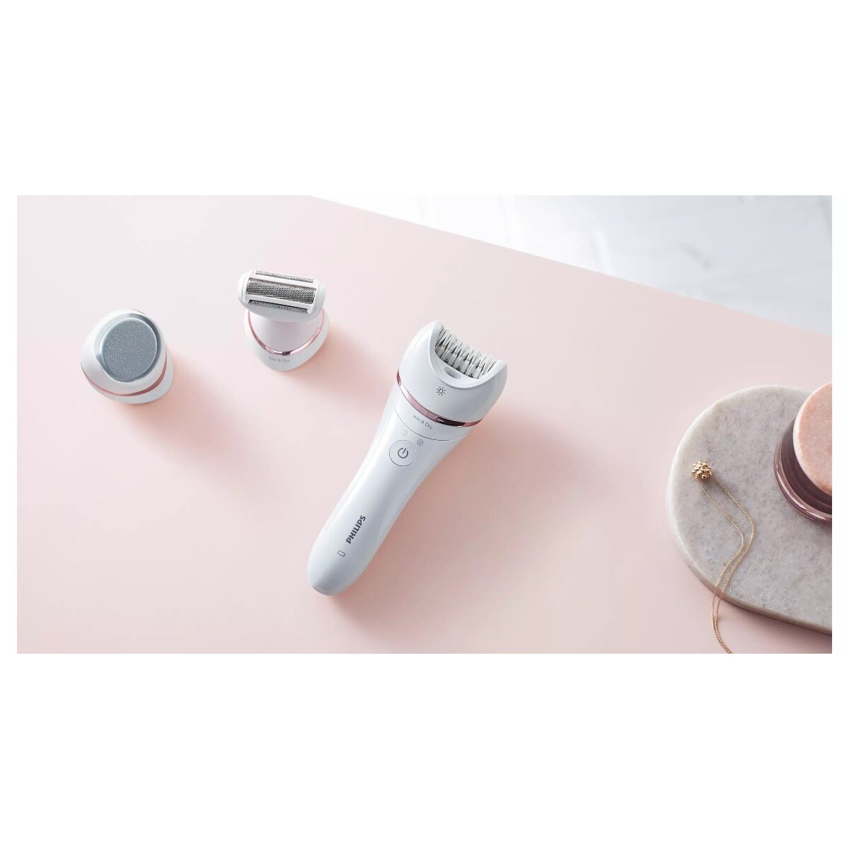 Depiladora de Arranque Philips BRE730/10 para Pernas e Corpo com 7 Acessórios e Wet&Dry - Branco Branco-6