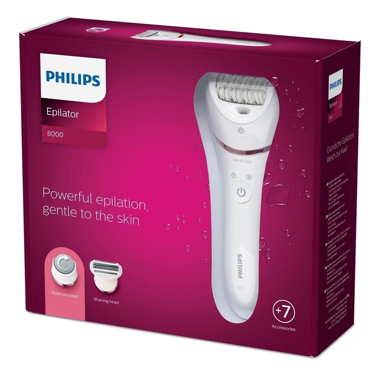 Depiladora de Arranque Philips BRE730/10 para Pernas e Corpo com 7 Acessórios e Wet&Dry - Branco Branco-7