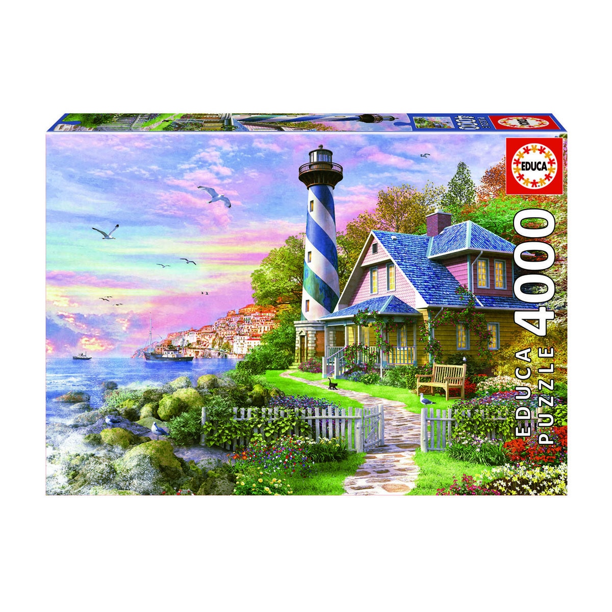 Educa Borrás - Puzzle 4000 Piezas Faro En Rock Bay