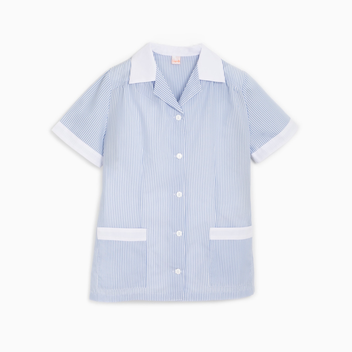 Casaco para Uniforme de Trabalho Doméstico às Riscas Lerma Azul-1