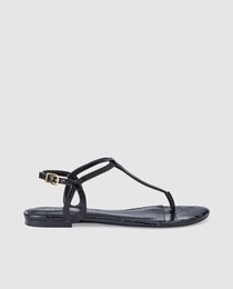 Sandalias de tacón de mujer Zendra Basic en piel de color negro