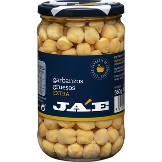 garbanzo grueso extra cocido frasco 400 g neto escurrido - Ja'e