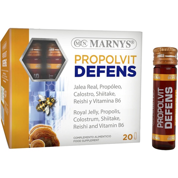 Propolvit Defens Jalea Real, Propóleo, Calostro, Shiitake, Reishi y Vitamina B6 Box 20 Einheiten 10 ml
