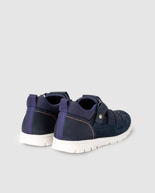 Zapatillas de hombre Panama Jack en nobuck azul marino con cierre adherente  · Panama Jack · El Corte Inglés