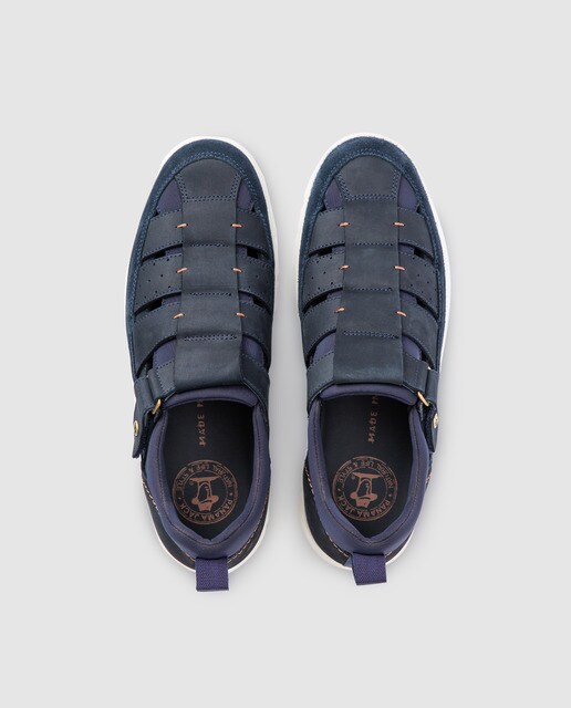 Zapatillas de hombre Panama Jack en nobuck azul marino con cierre adherente  · Panama Jack · El Corte Inglés