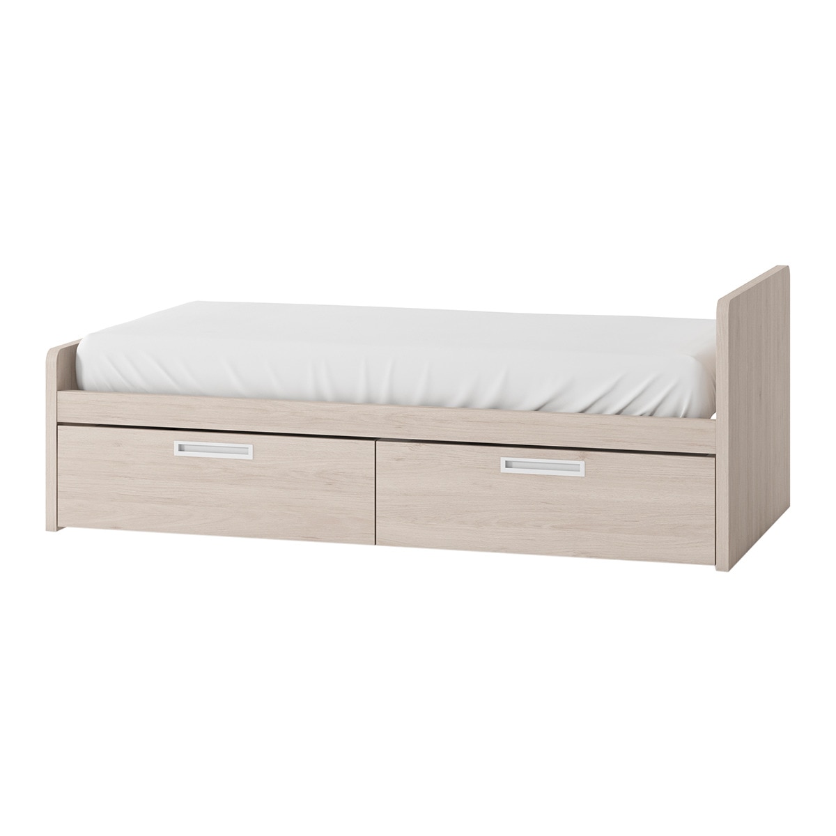 Cama com 2 gavetas e encosto direito alto Mio Areia-1