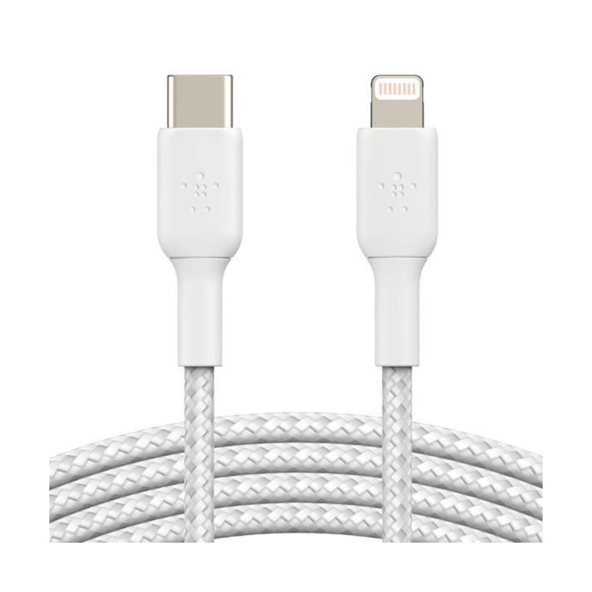 Cabo Trançado Belkin Boost Charge Lightning para USB-C, 1m - Branco Branco-1