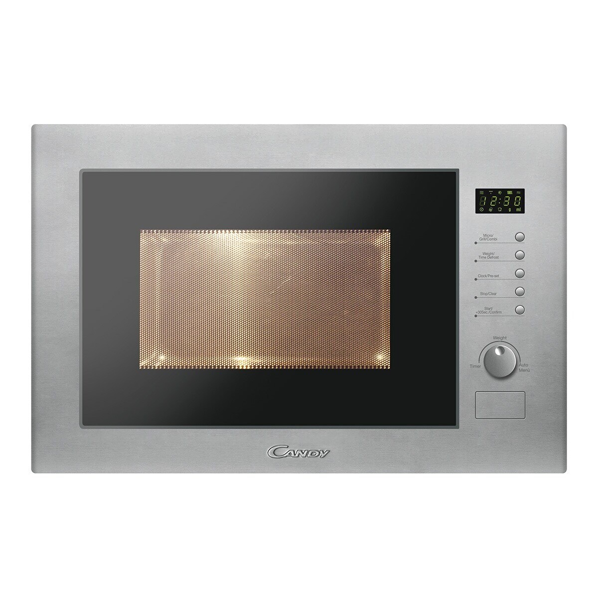 Micro-ondas Encastrável com Grill Candy MIC25 GDFX Frameless Built In Microwave de 900 W, de 25 Litros - Inox Inox-2