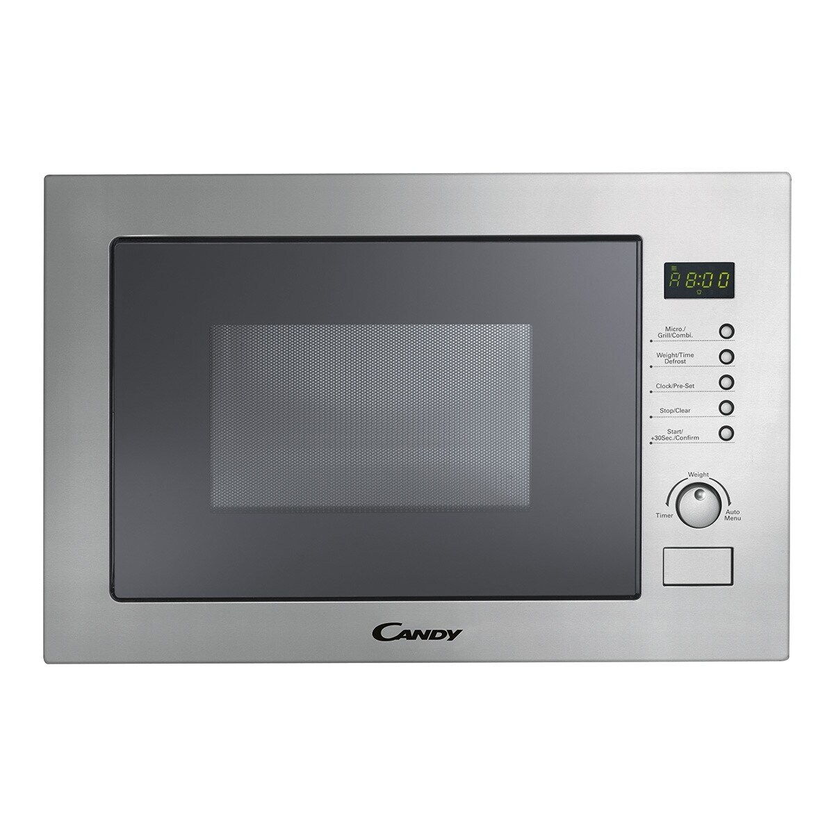 Micro-ondas Encastrável com Grill Candy MIC25 GDFX Frameless Built In Microwave de 900 W, de 25 Litros - Inox Inox-1