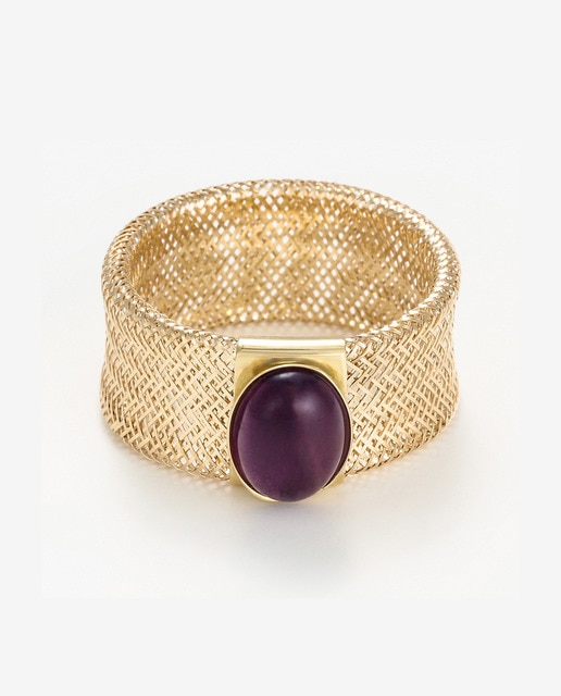 Imagen 0 de Anillo Amethyste flamboyant oro amarillo
