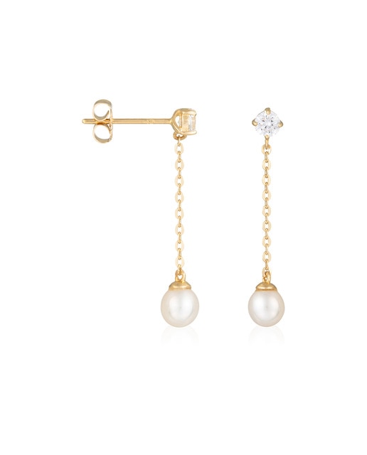 Imagen 0 de Pendientes Moana Pearl oro amarillo