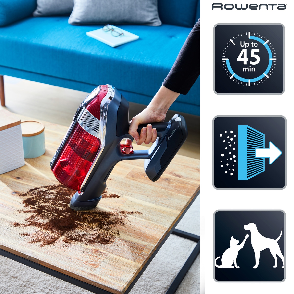 Aspirador de escoba recargable Rowenta RH9829WO X-Force 11.50 Animal Care ·  El Corte Inglés