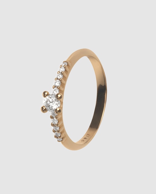 Imagen 0 de Anillo Black & White de oro y diamantes